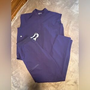 Figs purple jam scrub set